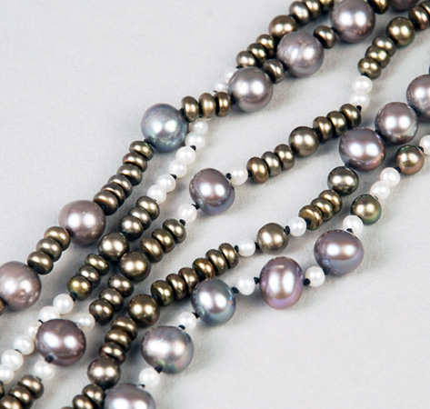 Knotted Pearl Necklace