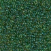 11-331:  HALF PACK 11/0 Emerald Lined Light Topaz AB Miyuki Seed Bead approx 125 grams - 11-331_1/2pk