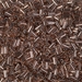 BGL1-974: HALF PACK 3mm Miyuki Bugle Bead Copper Lined Pale Gray approx 50 grams - BGL1-974_1/2pk