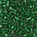 DBL-0046:  HALF PACK Silverlined Green 8/0 Miyuki Delica Bead 50 grams - DBL-0046_1/2pk