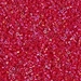 DBS0162:  HALF PACK Opaque Red AB  15/0 Miyuki Delica Bead 50 grams - DBS0162_1/2pk