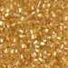 TR8-1102F:  HALF PACK Miyuki 8/0 Triangle Matte Silverlined Gold approx 125 grams - TR8-1102F_1/2pk