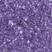 TR8-1531:  HALF PACK Miyuki 8/0 Triangle Sparkling Purple Lined Crystal approx 125 grams - TR8-1531_1/2pk