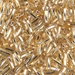 TW206-3:  HALF PACK Miyuki 2x6mm Twisted Bugle Bead Silverlined Gold approx 125 grams - TW206-3_1/2pk
