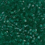 10C-TW-147:  Miyuki 10/0 Twisted Hex Cut Bead Transparent Emerald 