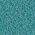 15-2208:  15/0 Turquoise Green Lined Crystal AB  Miyuki Seed Bead 