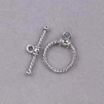 191-354: 13mm Sterling Silver Rope Toggle (1 set) 