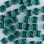 282-160-EM:  6mm Emerald Swarovski Crystal Cube (12 pcs) 