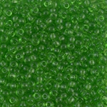 8-144:  8/0 Transparent Lime Miyuki Seed Bead 