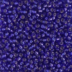 8-1446:  8/0 Dyed Silverlined Red Violet Miyuki Seed Bead 