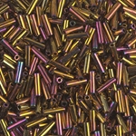 BGL2-462:  6mm Miyuki Bugle Bead Metallic Gold Iris 