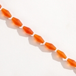 CSG-20-TNG: Designer Sea Glass - Tangerine Long Bicone 17x8mm 