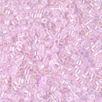 DBM0055:  Pink Lined Crystal AB 10/0 Miyuki Delica Bead 
