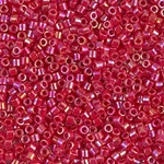 DBM0162:  Opaque Red AB 10/0 Miyuki Delica Bead 
