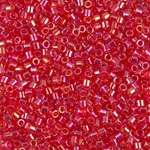 DBM0172:  Transparent Red AB 10/0 Miyuki Delica Bead 