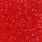 DBMC-0704:  Transparent Red Orange  Cut 10/0 Miyuki Delica Bead 