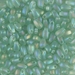 LDP-2134F:  Miyuki 3x5.5mm Long Drop Bead Matte Sea Glass Green AB - Discontinued - LDP-2134F*
