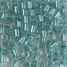 SB-2605:  Miyuki 4mm Square Bead Sparkling Aqua Green Lined Crystal - SB-2605*