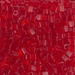 SB3-140:  Miyuki 3mm Square Bead Transparent Red Orange - SB3-140*