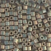 SB3-2035:  Miyuki 3mm Square Bead Matte Metallic Khaki Iris - SB3-2035*