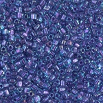 TR10-1827:  Miyuki 10/0 Triangle Sparkling Purple Lined Aqua Luster 