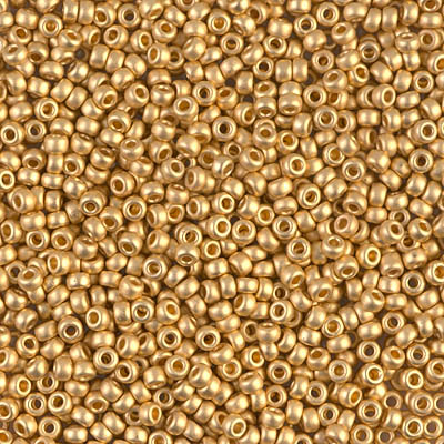 Caravan Beads - Miyuki - 11-191F: 11/0 Matte 24kt Gold Plated