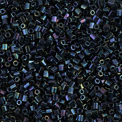 Caravan Beads - Miyuki - 11C-452: 11/0 Cut Metallic Dark Blue Iris (was  11C-612) Miyuki Seed Bead #11C-452*