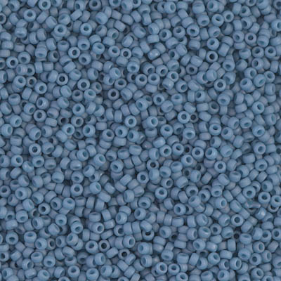 Caravan Beads - Miyuki - 15-2074: 15/0 Matte Opaque Pale Denim Luster  Miyuki Seed Bead #15-2074*