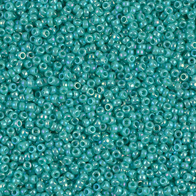 Caravan Beads - Miyuki - 15-2538: 15/0 Dyed Opaque Dark Green Miyuki Seed  Bead #15-2538*