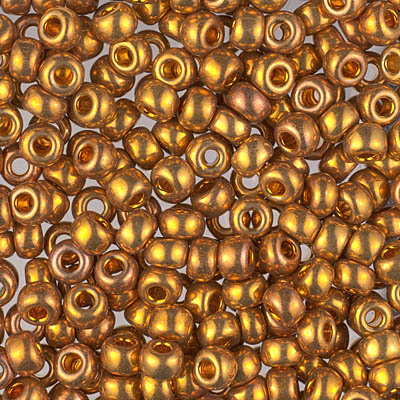 Caravan Beads - Miyuki - 6-191F: 6/0 Matte 24kt Gold Plated Miyuki Seed Bead  #6-191F*