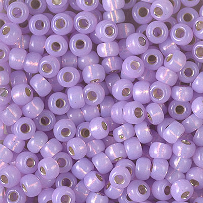 Caravan Beads - Miyuki - 6-574: 6/0 Dyed Lilac Silverlined 