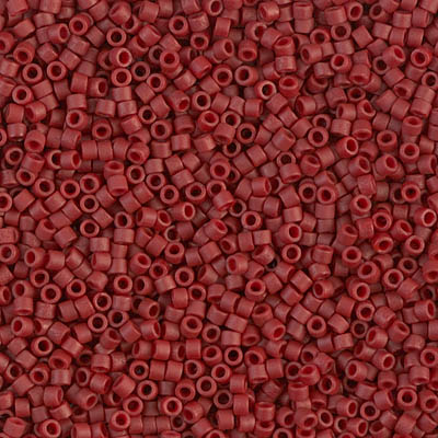 Miyuki Delica Bead 11/0 - DB0796 - Dyed Semi-Frosted Opaque Red