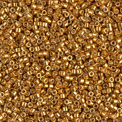 Galvanized Yellow Gold Miyuki Delica Glass Seed Beads - 11/0