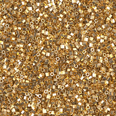 Miyuki ROUND 15/0 Seed Beads 24KT GOLD PLATED (5 grams tube)