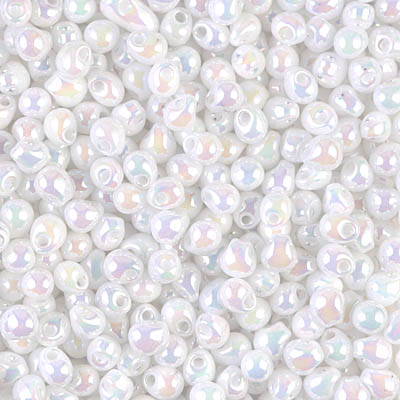 Caravan Beads - Miyuki - DP-471: Miyuki 3.4mm Drop Bead White Pearl AB #DP- 471*