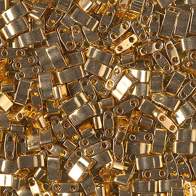 MIYUKI Half TILA HTL191 24k Gold Plated Seed Beads, 10g/Bag