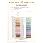 CARD 1002:  Miyuki Duracoat Opaque Dyed Beads Sample Card (15s 11s 8s) 