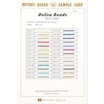 DELICACARD 1010:  Miyuki Inside Dyed Fancy Delica Sample Card (1010) (DB)  