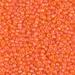 11-138FR:  HALF PACK 11/0 Matte Transparent Orange AB Miyuki Seed Bead approx 125 grams - 11-138FR_1/2pk