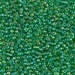 11-179L:  HALF PACK 11/0 Transparent Light Green AB Miyuki Seed Bead approx 125 grams - 11-179L_1/2pk