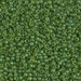 11-1926:  HALF PACK 11/0 Semi-Frosted Pea Green Lined Chartreuse Miyuki Seed Bead approx 125 grams - 11-1926_1/2pk