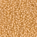 11-1935:  HALF PACK 11/0 Semi-Frosted Salmon Lined Light Topaz Miyuki Seed Bead approx 125 grams - 11-1935_1/2pk