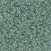 11-277:  HALF PACK 11/0 Lime Lined Crystal AB  Miyuki Seed Bead approx 125 grams - 11-277_1/2pk