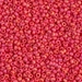11-407FR:  HALF PACK 11/0 Matte Opaque Vermillion Red AB Miyuki Seed Bead approx 125 grams - 11-407FR_1/2pk