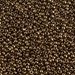 11-457:  HALF PACK 11/0 Metallic Dark Bronze Miyuki Seed Bead approx 125 grams - 11-457_1/2pk