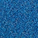 15-149FR:  HALF PACK 15/0 Matte Transparent Capri Blue AB  Miyuki Seed Bead approx 125 grams - 15-149FR_1/2pk