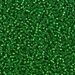 15-16F:  HALF PACK 15/0 Matte Silverlined Green  Miyuki Seed Bead approx 125 grams - 15-16F_1/2pk