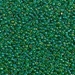 15-179:  HALF PACK 15/0 Transparent Green AB Miyuki Seed Bead approx 125 grams - 15-179_1/2pk