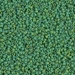 15-411FR:  HALF PACK 15/0 Matte Opaque Green AB Miyuki Seed Bead approx 125 grams - 15-411FR_1/2pk
