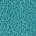 15-412FR:  HALF PACK 15/0 Matte Opaque Turquoise Green AB  Miyuki Seed Bead approx 125 grams - 15-412FR_1/2pk